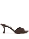 Jimmy Choo 70mm Skye Suede Heeled Sandals In Brown