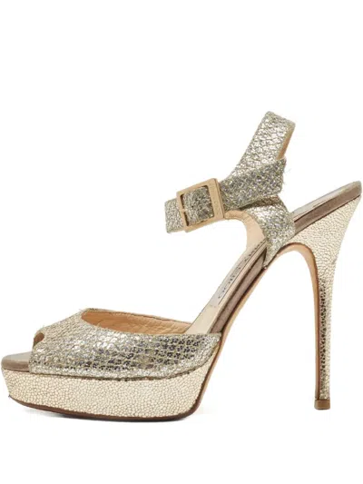 Pre-owned Jimmy Choo 815215 Metallic In Silver