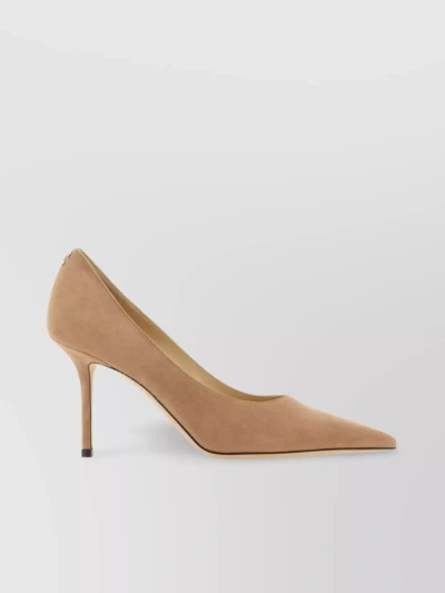 JIMMY CHOO 85 LOVE SUEDE PUMPS WITH POINTED TOE AND STILETTO HEEL