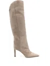 Jimmy Choo Alizze 85 Suede Boots In Neutrals