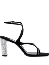Jimmy Choo Azie 85 Embellished Suede Sandals In Black