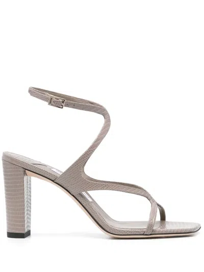 Jimmy Choo 85mm Azie Sandals In Gray