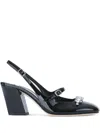 Jimmy Choo 70mm Belinda Crystal-embellished Slingback Pumps In Black