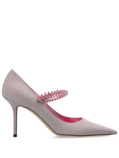 Jimmy Choo 85mm Bing Embellished Pumps In Pink