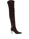 Jimmy Choo Camie 85 Suede Over-the-knee Boots In Brown