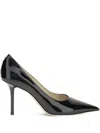 Jimmy Choo Love 85mm Patent Leather Pumps In Black