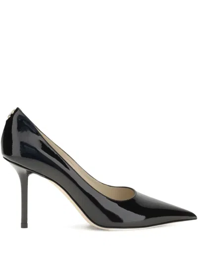 Jimmy Choo 85mm Love Patent-leather Pumps In Black