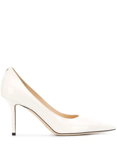 Jimmy Choo Women Ivory Satin Love 85 Pumps In White