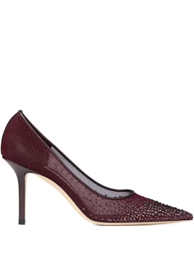 Jimmy Choo 85mm Love Pointed-toe Pumps In Red