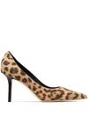 Jimmy Choo Ponyskin Decollete With Leopard Print In Neutrals