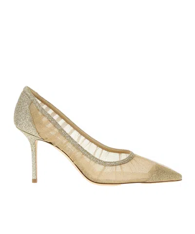 JIMMY CHOO JIMMY CHOO LOVE 85 POINTED-TOE GLITTER PUMPS