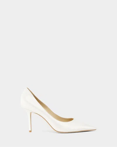Jimmy Choo 85mm Love Satin Pumps In White