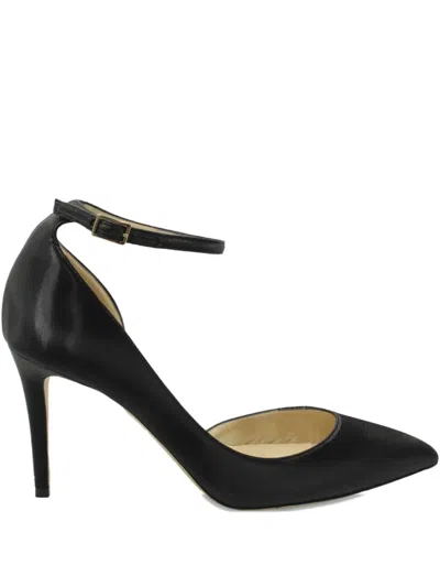 Pre-owned Jimmy Choo 85mm Lucy Pointed-toe Ankle-strap Pumps In Black