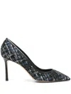 Jimmy Choo Romy 85 Tweed Pumps In Black