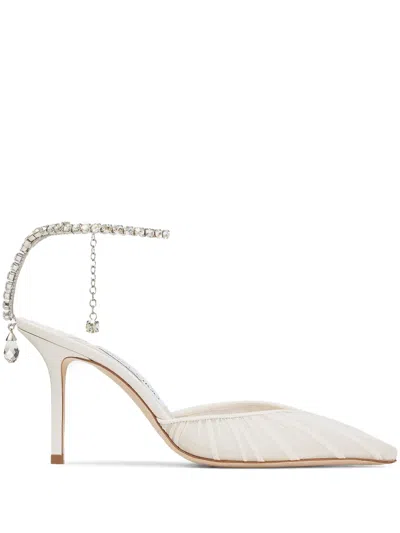 Jimmy Choo 85mm Saeda Pumps In Neutrals