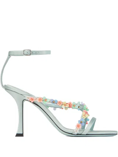 JIMMY CHOO 90MM BLANCHE SANDALS