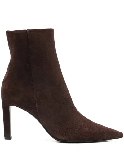 JIMMY CHOO 90MM FRANKI SUEDE BOOTS