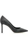 Jimmy Choo 90mm Romy Pointed Pump In Gray