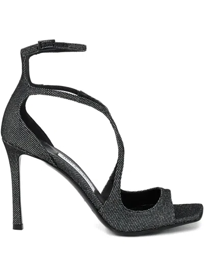 Jimmy Choo 95mm Azia Crystal-embellished Sandals In Black