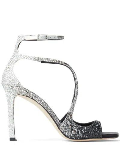 Jimmy Choo 95mm Azia Sandals In Schwarz
