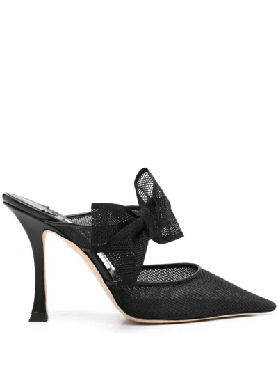 Jimmy Choo 95mm Bow-detail Pumps In Black