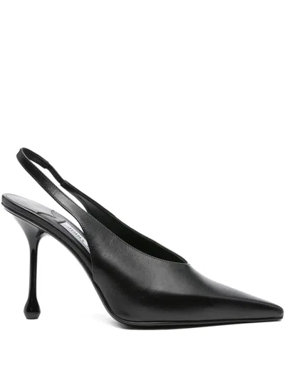 Pre-owned Jimmy Choo 95mm Isa Slingback Pumps In Black