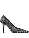 Jimmy Choo Ixia 95 Mesh Dã©colletã© In Black