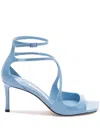 Jimmy Choo Azia 75mm Patent-leather Sandals In Blau