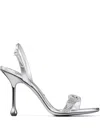 Jimmy Choo 95mm Tabatha Sandals - Women's - Calf Leather In Silber