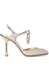 Jimmy Choo 95mm Verity Pumps In Gold
