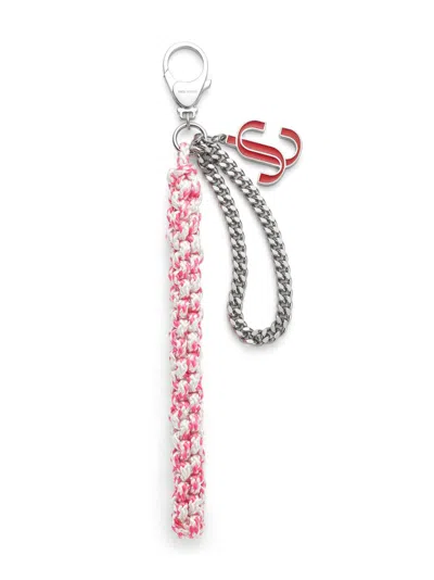 Jimmy Choo Braided Rope Charm In シルバートーン