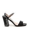 Jimmy Choo Aadra85 Sandals With Square Head And High Heels In Black