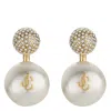 Jimmy Choo Auri Crystal-embellished Earring In Gold