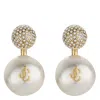 Jimmy Choo Auri Crystal-embellished Earring In Silver