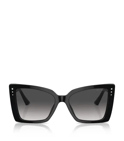 Jimmy Choo Jc 5001b 50008g 54mm Womens Butterfly Sunglasses In Black
