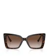 Jimmy Choo Womens Black Jc5012 Square-frame Tortoiseshell Acetate Sunglasses In Brown