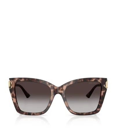 Jimmy Choo Acetate Jc5012 Square Sunglasses In Brown