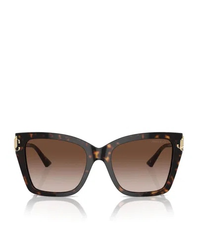 Jimmy Choo Acetate Jc5012 Sunglasses In Brown