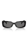 Jimmy Choo 54mm Polarized Pillow Sunglasses In Black
