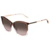 Jimmy Choo Jc Nerea/g/s 08m/ha Brown Nude Sunglasses In Brown
