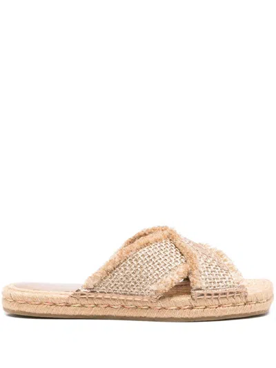 Jimmy Choo Aciel Cross-strap Jute Sandals