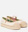 Jimmy Choo Canvas Sky Espadrilles Round Toe In Neutrals