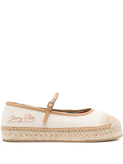 Jimmy Choo Aciel Flat Espadrilles In Neutral