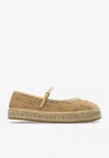 Jimmy Choo Raffia Espadrilles In Neutral