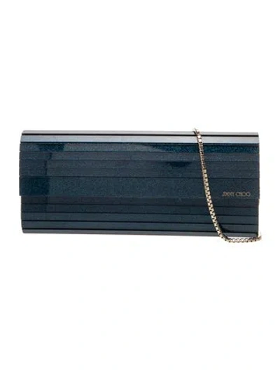 Pre-owned Jimmy Choo Acrylic Clutch In Blue