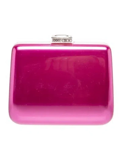 Pre-owned Jimmy Choo Acrylic Clutch In Pink