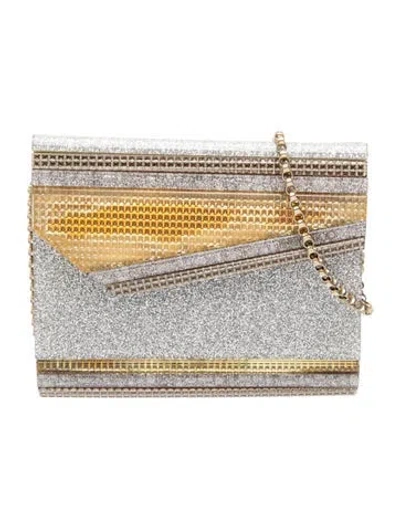 Pre-owned Jimmy Choo Acrylic Shoulder Bag In Silver