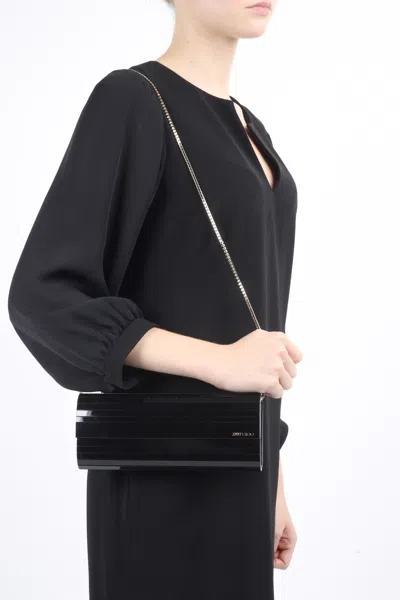 Jimmy Choo Acrylic 'sweetie' Clutch In Black