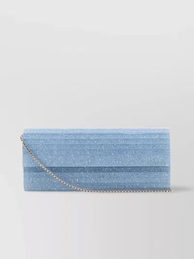 Jimmy Choo Acrylic Sweetie Clutch Chain Strap Glitter Finish In Pattern