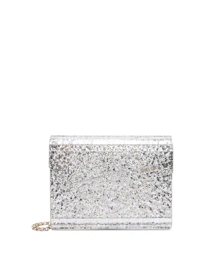 JIMMY CHOO ACYLIC CLUTCH WITH ALL-OVER GLITTER